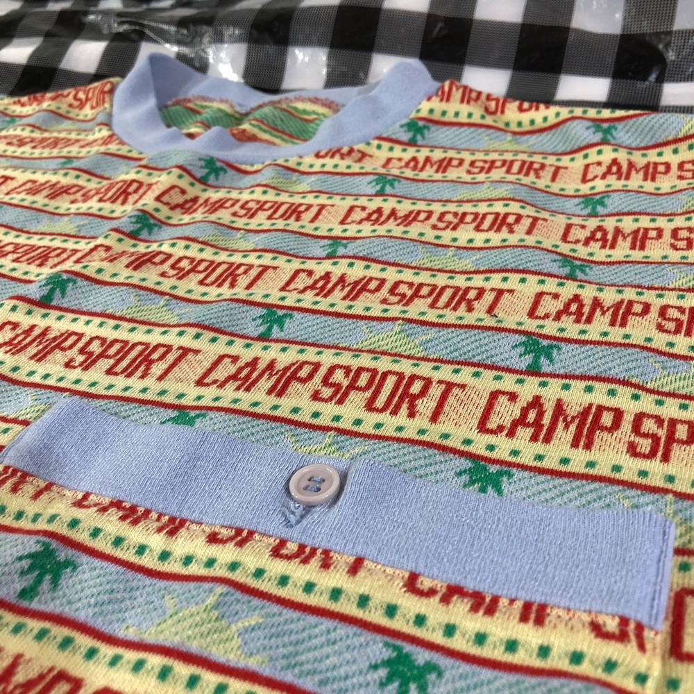 VTG Camp Sport All Over Big Pocket T Shirt - Picture 4 of 8